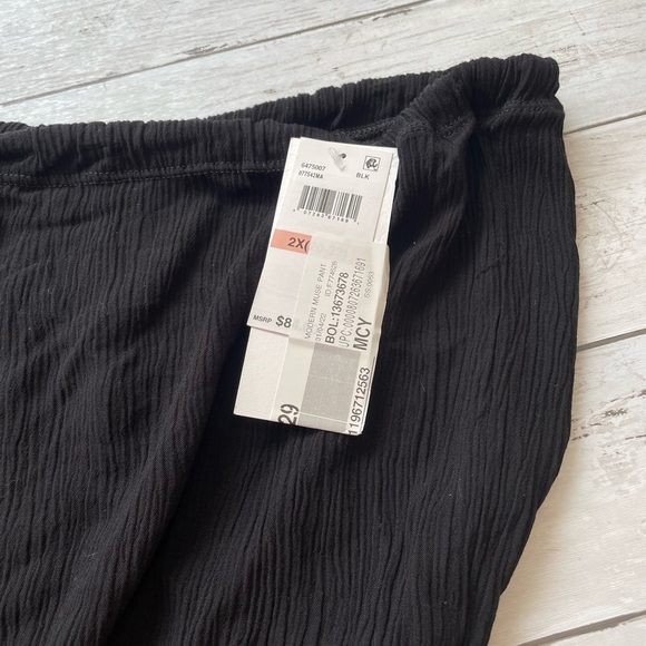 Becca Etc Trendy Plus Size Modern Muse Cover-Up Pants Black Size 2 X - Picture 3 of 4